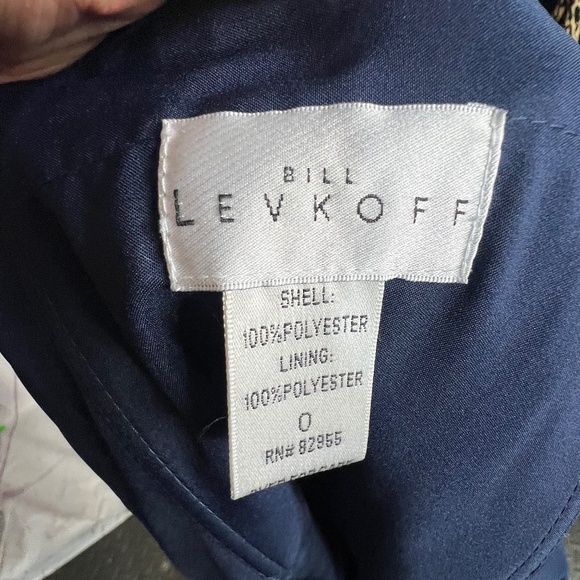 NWT🤩 |•BILL LEVKOFF•| GORGEOUS Navy Blue Formal Goddess Gown Size 0 - Picture 14 of 16